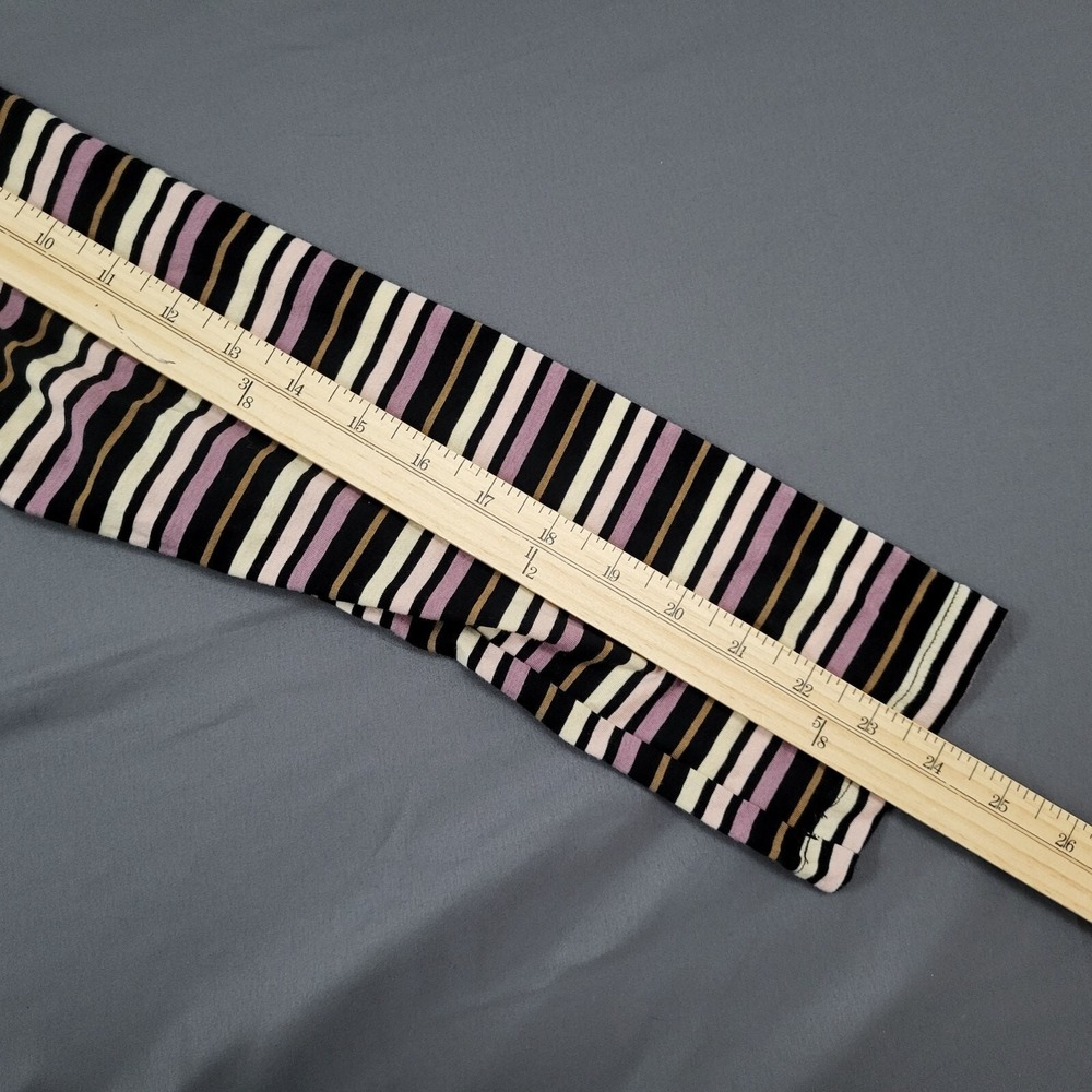 Ava & Viv Womens 1X Striped Long Sleeve Scoop Neck Tee Black Purple Pink NEW - Picture 6 of 14